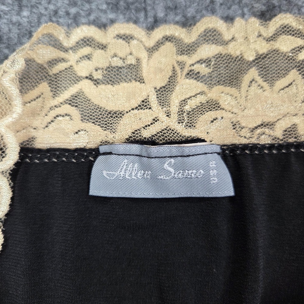 Babydoll Vintage Y2k Womens Small Black Floral‎ Lace Halter Tie Back - Picture 10 of 12